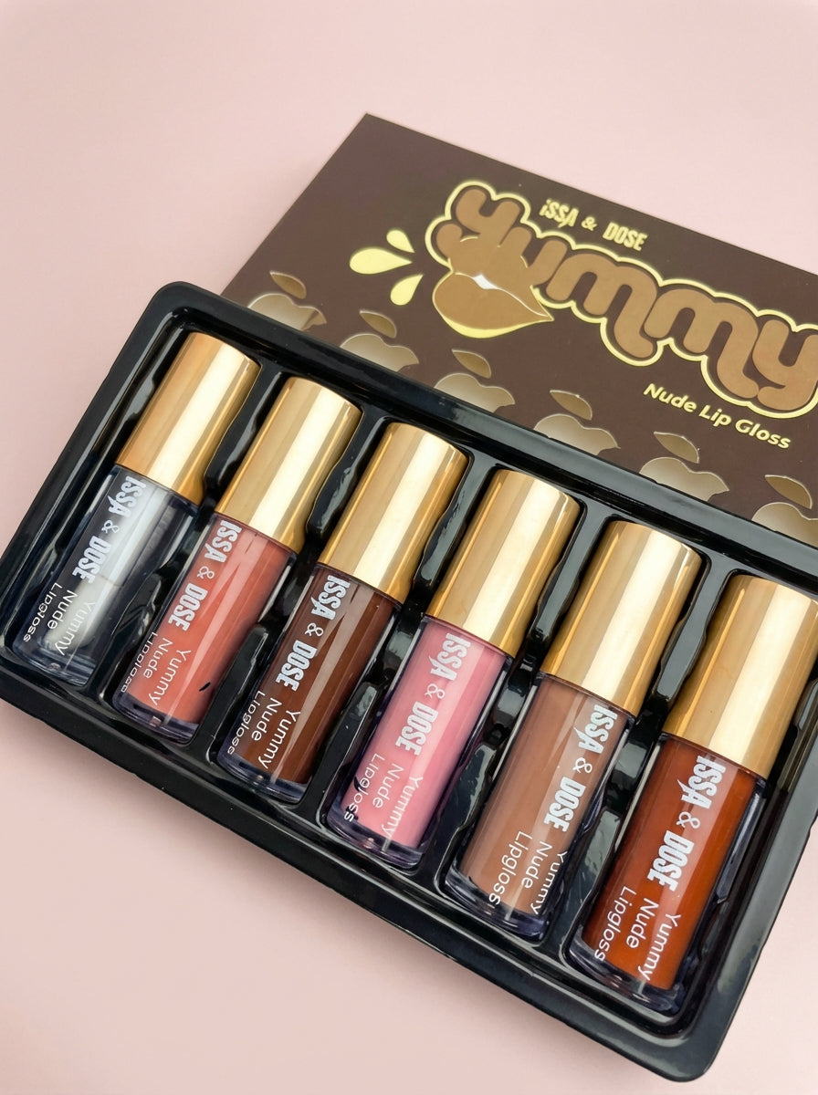 ISSA & DOSE - Lot 6 gloss YUMMY nude lip 
